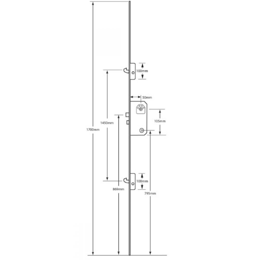 Fix 105PZ Lever Operated Latch Deadbolt Scandinavian Cylinder
